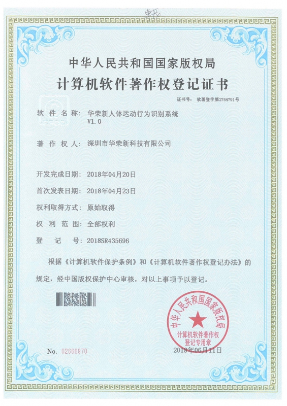 人体运动行为识别系统